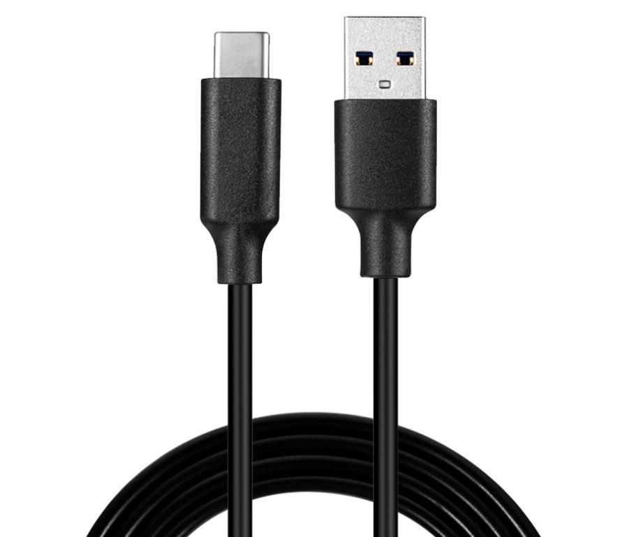 NÖRDIC 1 m USB C 2.0–USB A -kaapeli, 480 Mb/s, musta