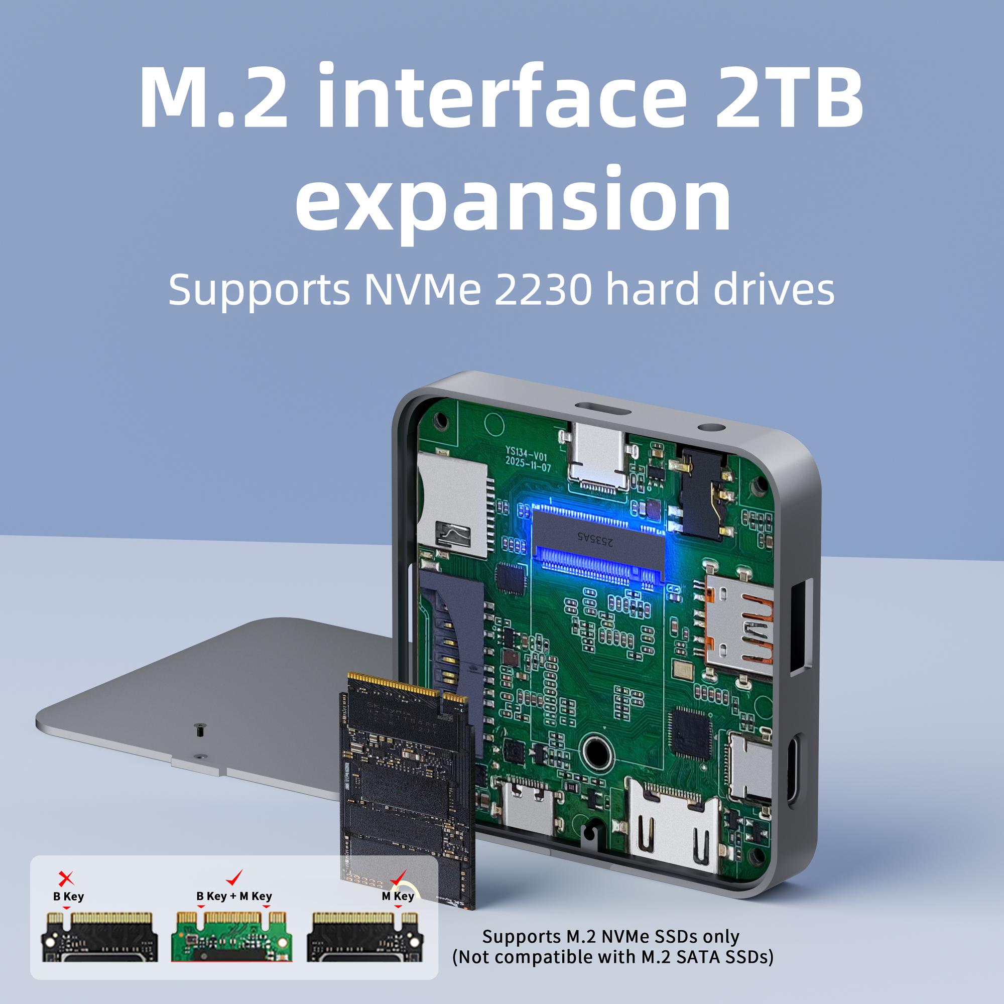 NÖRDIC 1–9 Magneettinen USB-C-telakointiasema 1xHDMI 4K60Hz, 1xUSB-C, 1xUSB-C PD 100W, 1xUSB-A, 1xM.2 SSD, 1xSD, 1xMicroSD, 1x3,5 mm AUX