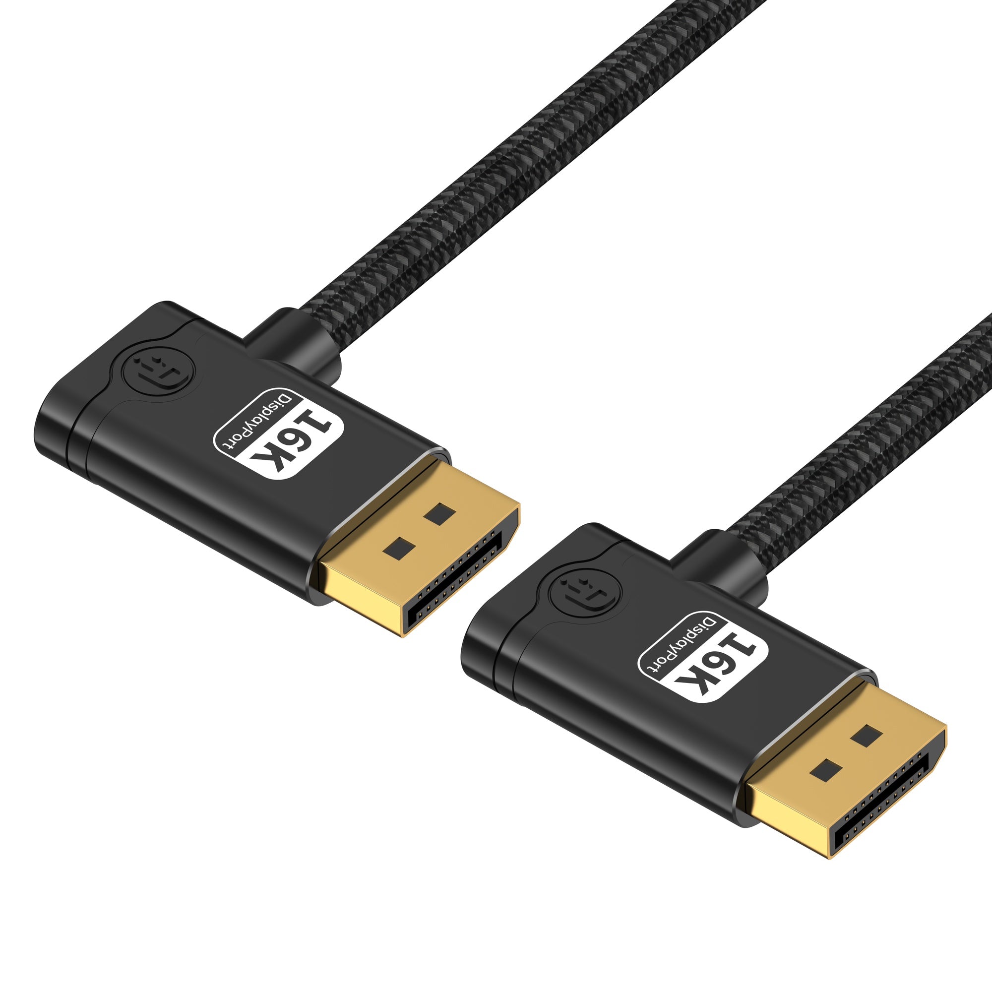 NÖRDIC 2 m nailonpunottu DisplayPort 2.1 kaapeli DP80 UHBR20 80Gbps 16K/10K/8K@60Hz 4K@240/165/144Hz DSC 1.2a HDR HDCP 2.2 FreeSync G-Sync