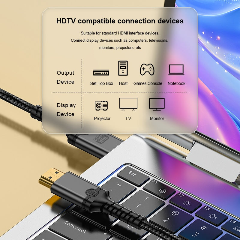 NÖRDIC 3m HDMI 2.2 kaapeli 96 Gbps, tukee 16K 60Hz, 8K 240Hz, 4K 480Hz, HDCP 2.2 & 2.3, DTS:X, Dynamic HDR10+ ja eARC