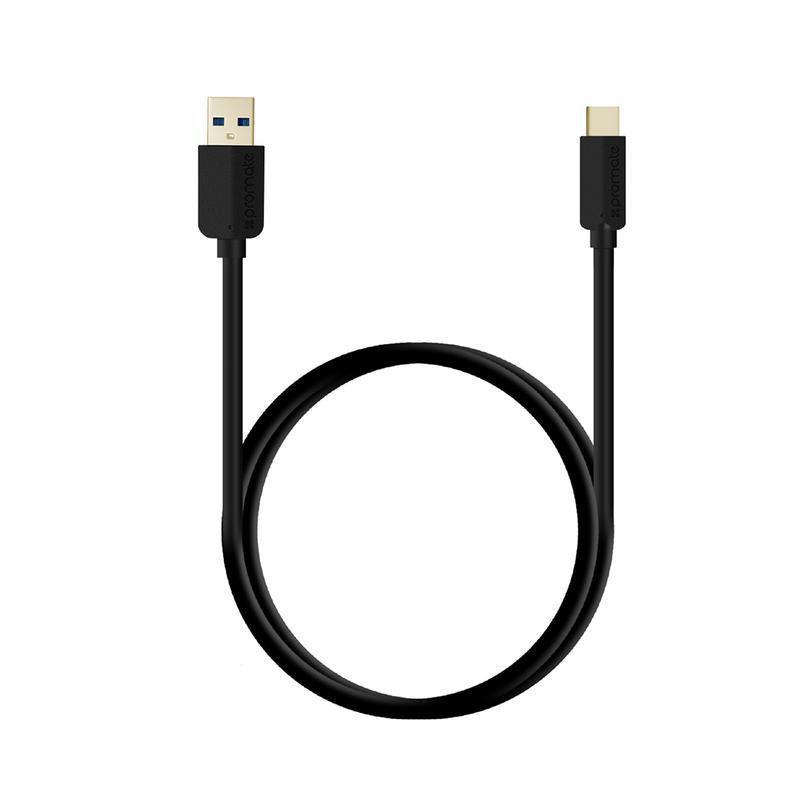 NÖRDIC 3m USB C 2.0 - USB A -kaapeli 480 Mbps musta