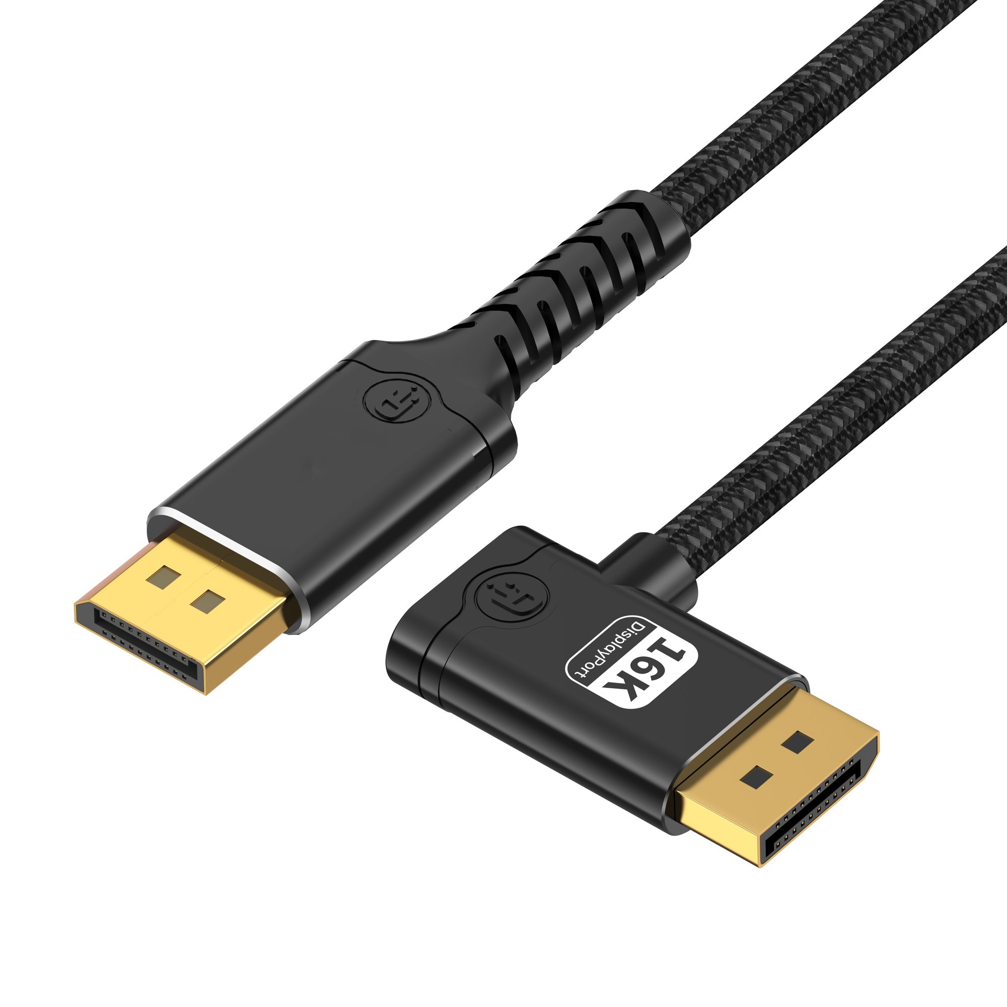 NÖRDIC 3 m nailonpunottu DisplayPort 2.1 kaapeli DP80 UHBR20 80Gbps 16K/10K/8K@60Hz 4K@165/144Hz DSC 1.2a HDR HDCP 2.2 FreeSync G-Sync