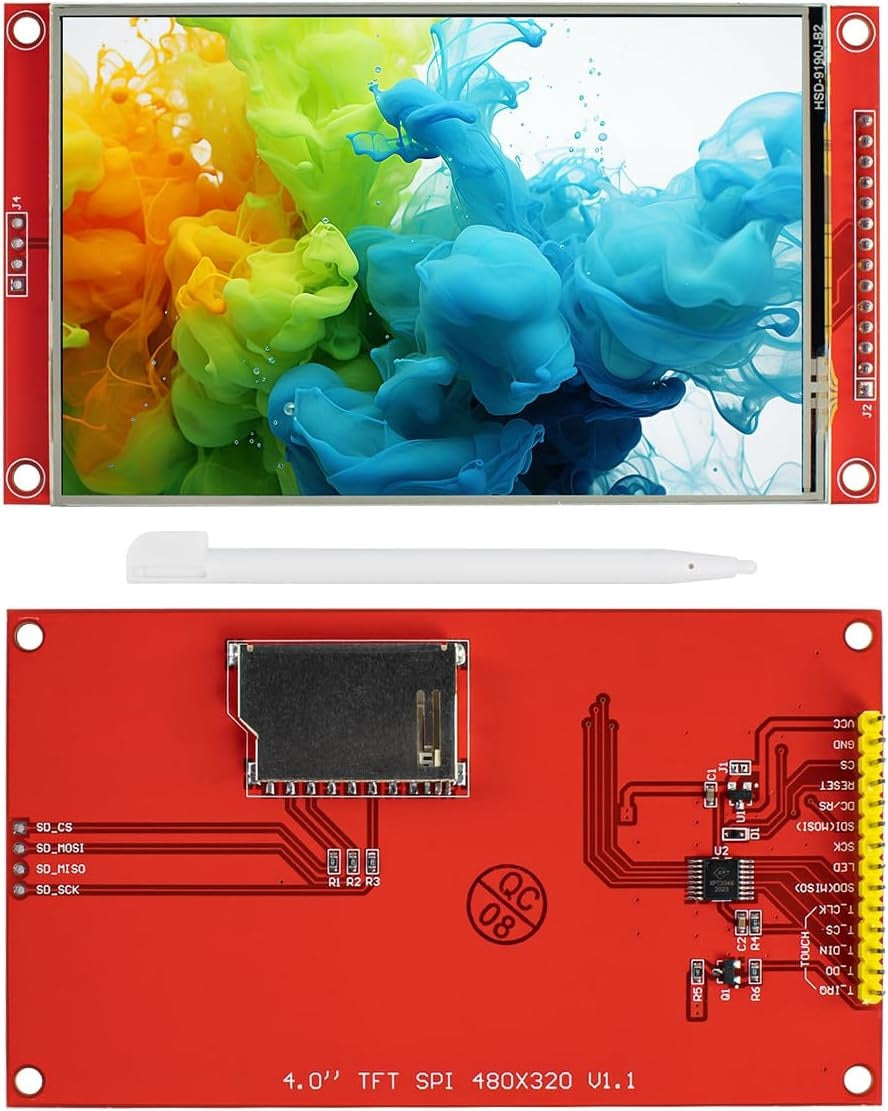 NÖRDIC 4.0 Inch TFT LCD Touch Display Shield Module 480 x 320 SPI Serial ST7796S with Touch Pen Compatible with Arduino