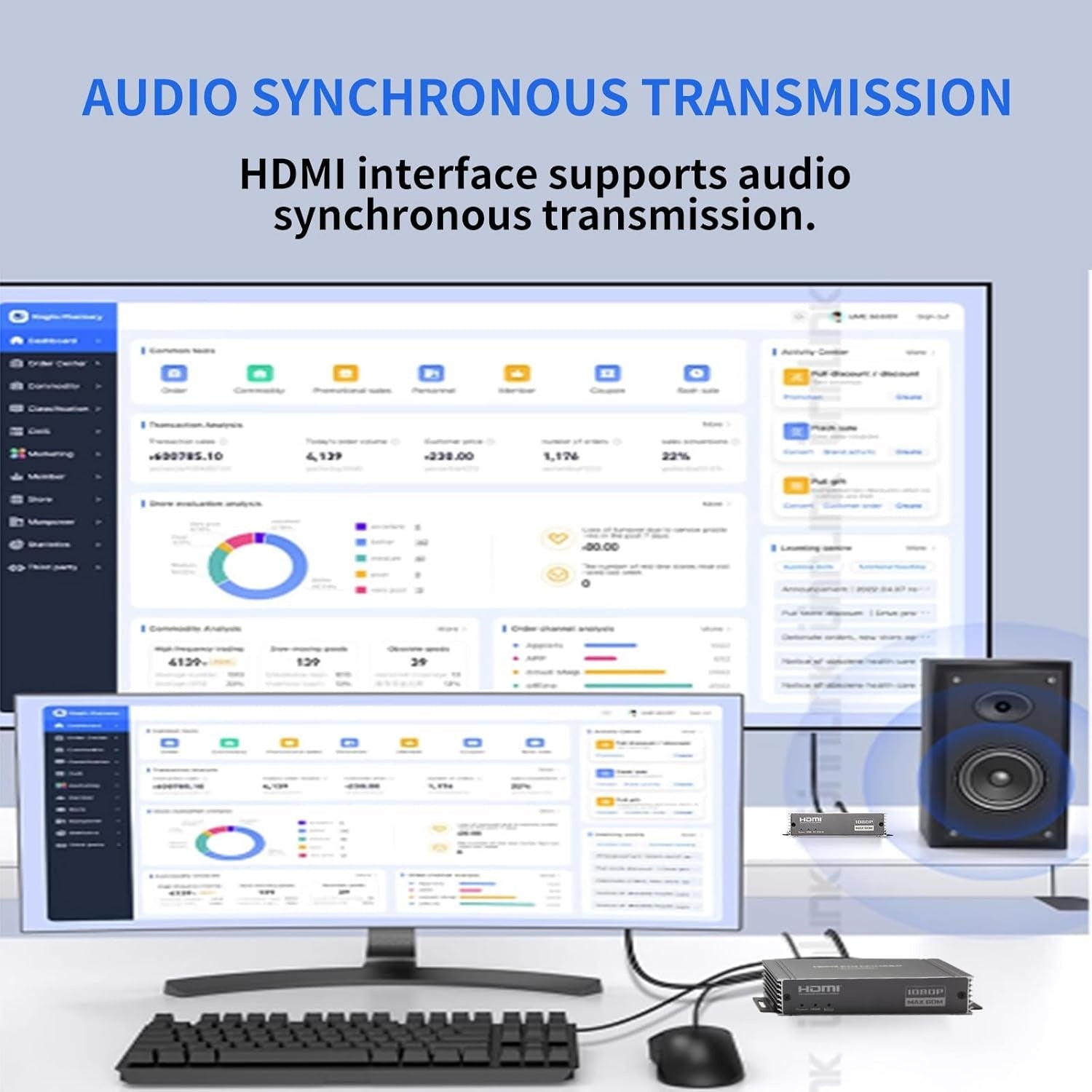 NÖRDIC 4K 60Hz 65 m HDMI KVM-jatkaja USB-tuella Cat5e/Cat6-kaapelin kautta POC-virransyötöllä ja loop-tuella USB-näppäimistölle ja hiirelle PC-tietokoneelle