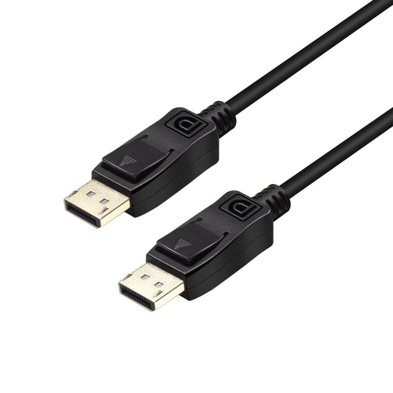 NÖRDIC 50 cm Displayport–Displayport -kaapeli ver 1.4, UHD 8K 60 Hz:llä, 32,4 Gb/s, 10-bittinen HDR, kaksoissuojattu, puhdasta kuparia 99,99 %