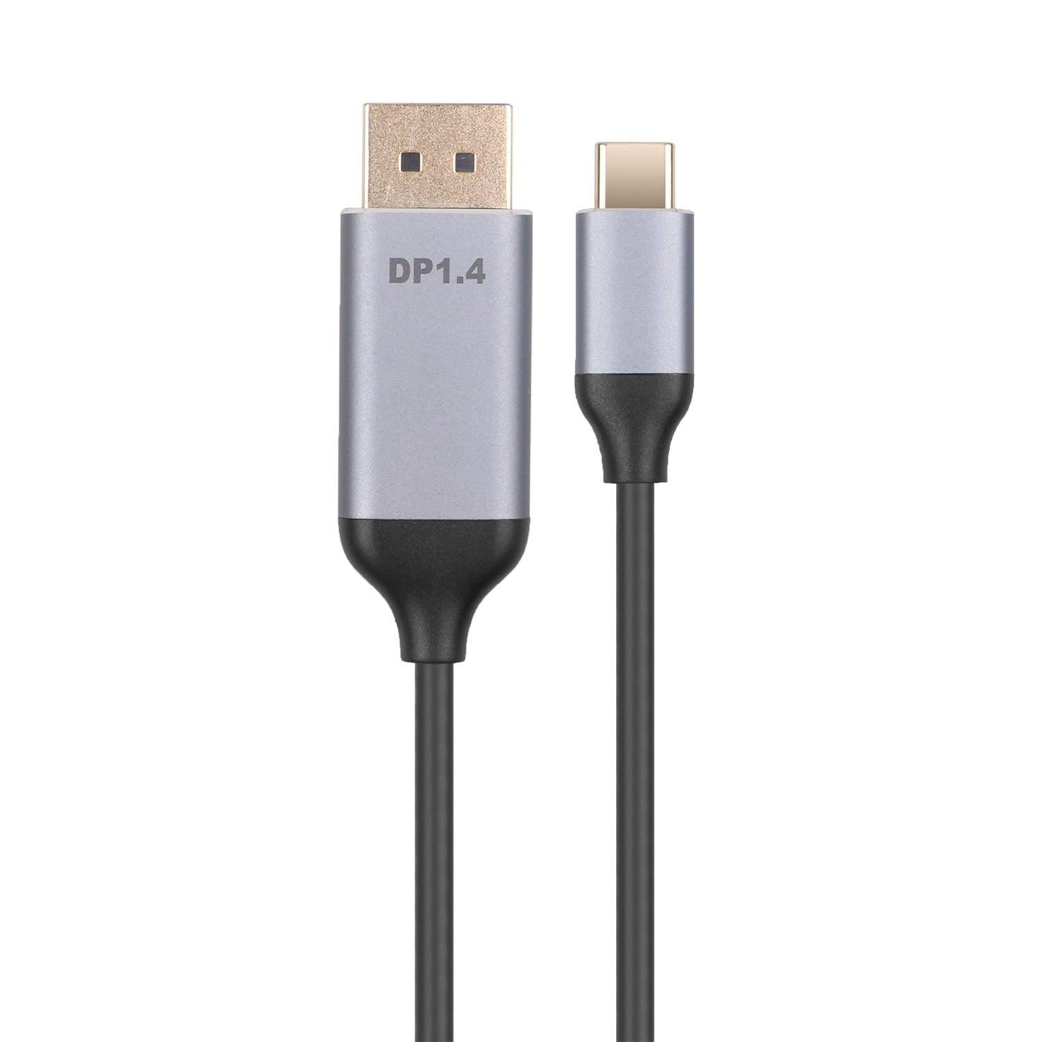 NÖRDIC 50 cm USB-C–DP 1.4 -kaapeli 8K30Hz 4K120Hz 32.4Gbps