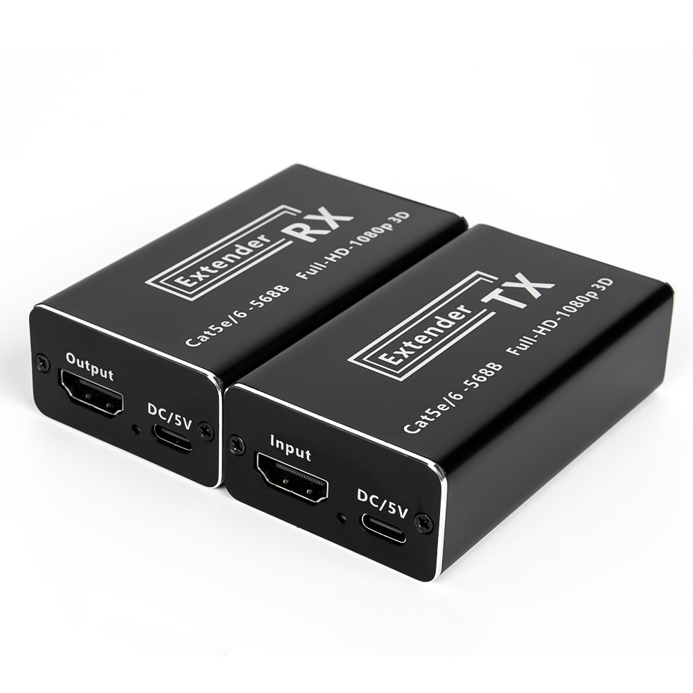 NÖRDIC 50m HDMI Extender Over Cat 5e/6/7, Full HD 1080P, EDID, Deep Color, Dobly Digital/DTS