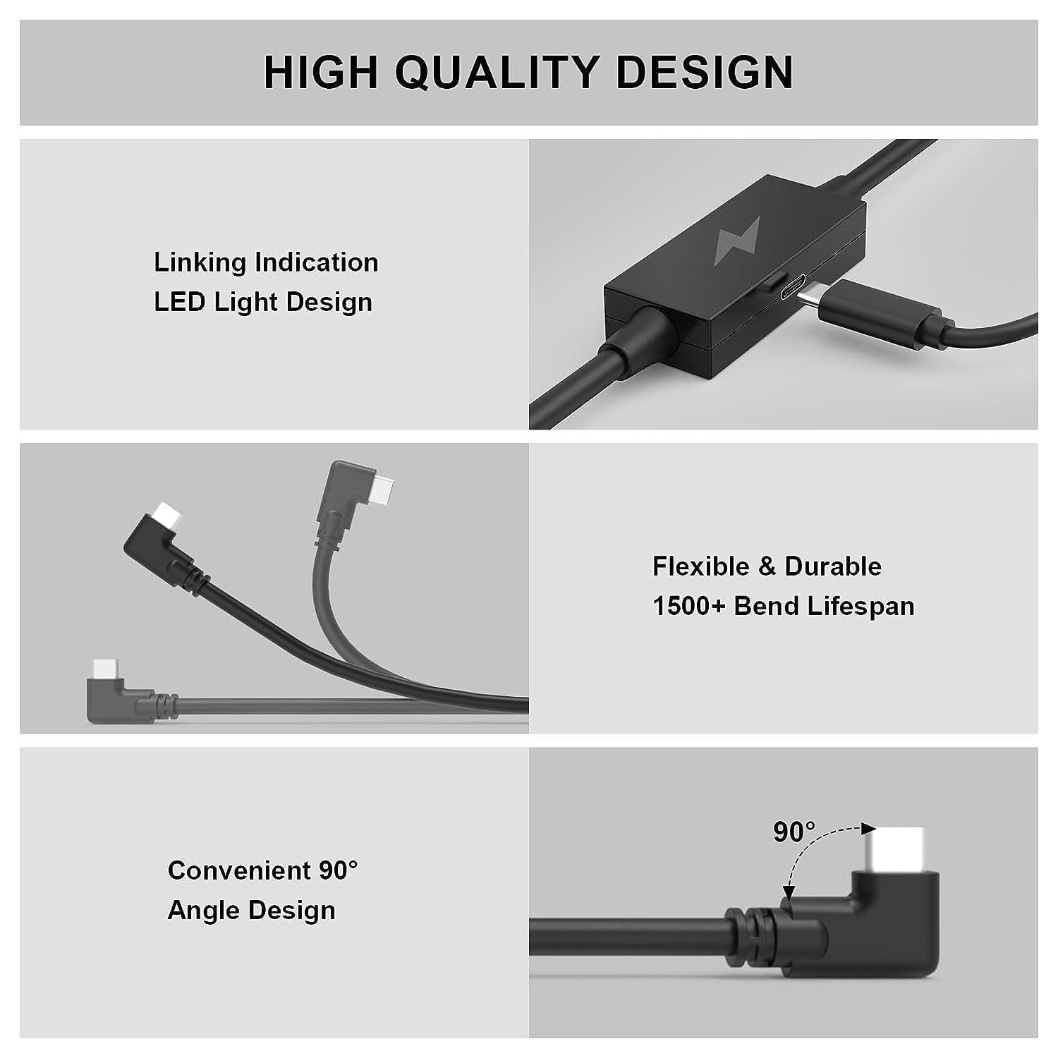 NÖRDIC 5m USB3.2 Gen 1 aktiivinen VR-datalinkkikaapeli USB-C - A 5Gbps