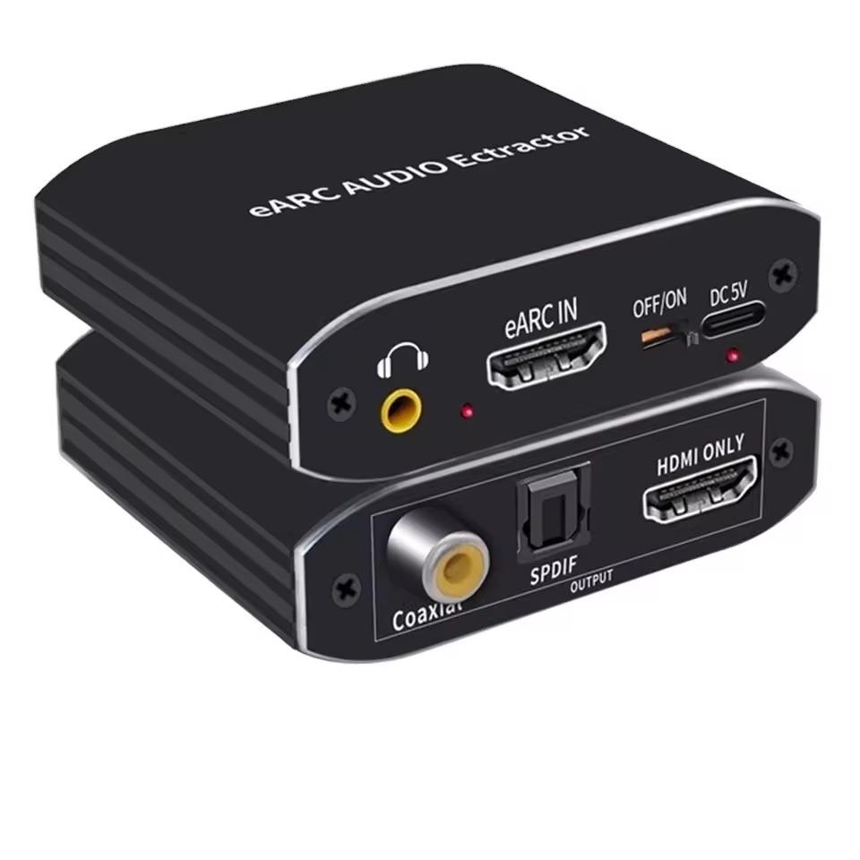 NÖRDIC 8K HDMI 2.1 eARC/ARC Extractor, HDMI eARC/ARC - HDMI 7.1CH Dolby Atmos, koaksiaalinen, S/PDIF, AUX