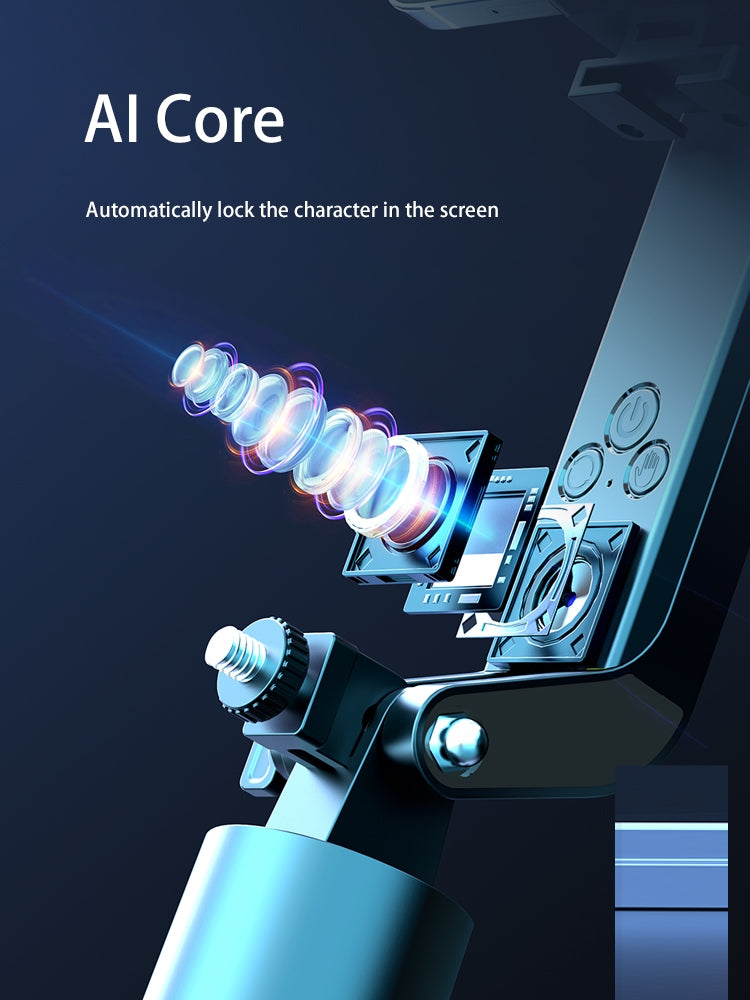 NÖRDIC AI Auto Face Tracking Selfie Stick – 360° kierto + 270° kallistus, 4-in-1 puhelinjalusta, 180 cm alumiiniseosjalusta neljällä jalalla