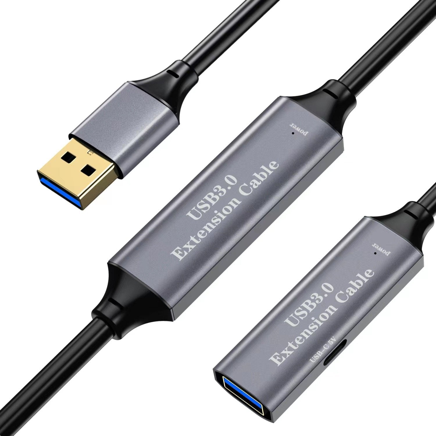 NÖRDIC Active 10m USB3.1 jatkokaapeli 5Gbps USB Uros-naaras Xbox, PS5, Oculus, tulostimelle, skannerille, Playstation, VR USB-jatkokaapelille