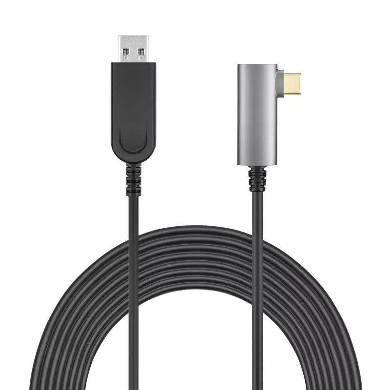 NÖRDIC Active AOC Fiber 10m USB-C-USB-A VR Link -kaapeli Oculus Quest 2 USB3.2 Gen2 10Gbps Super Speed VR Link -kaapelille