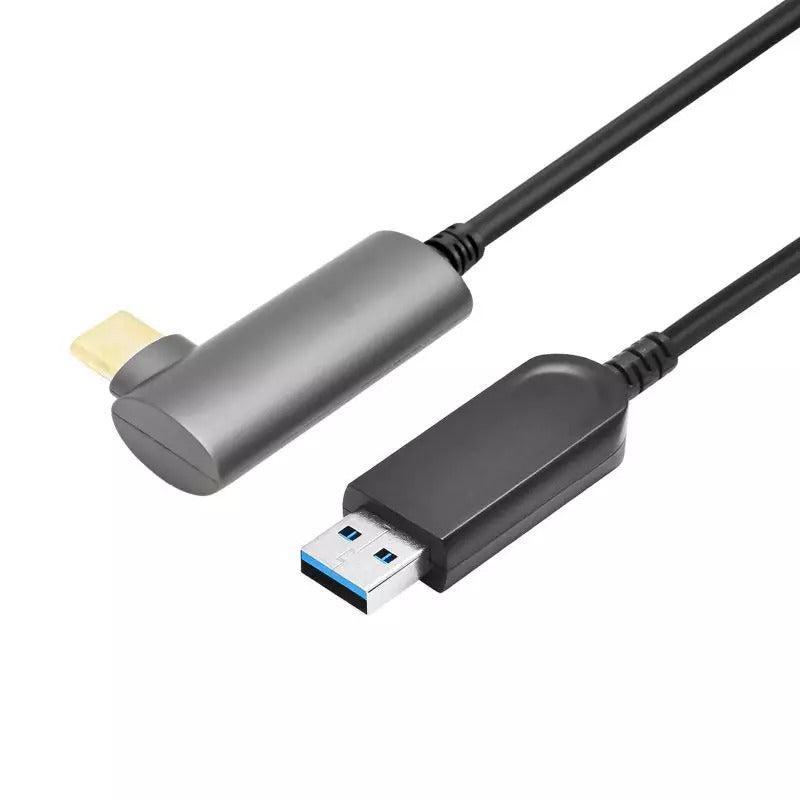 NÖRDIC Active AOC Fiber 10m USB-C-USB-A VR Link -kaapeli Oculus Quest 2 USB3.2 Gen2 10Gbps Super Speed VR Link -kaapelille