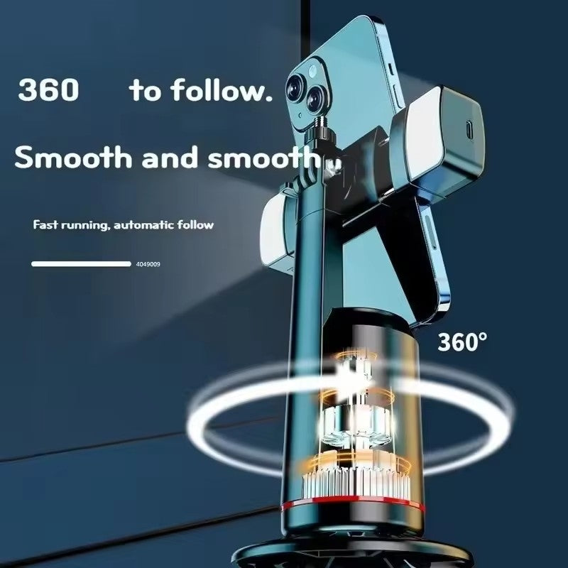 NÖRDIC automaattinen seuranta -jalusta 360° kierrolla ja kasvojentunnistuksella, langaton rakennettu kaukosäädin