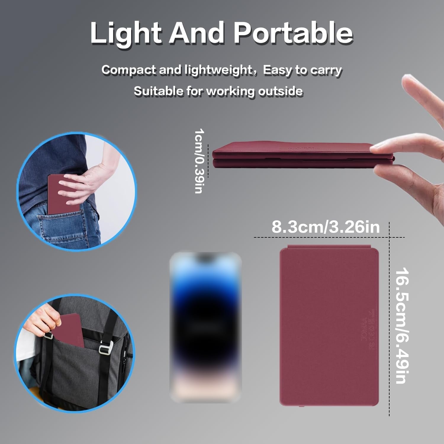 NÖRDIC Bluetooth-näppäimistö kosketuslevyllä, erittäin ohut ja kannettava Windowsille, Macille, iOS:lle ja Androidille, US-asettelu