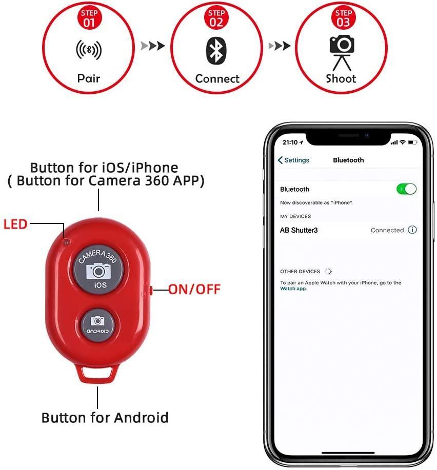 NÖRDIC Bluetooth-suljin matkapuhelimille, tableteille ja kameralle 10m