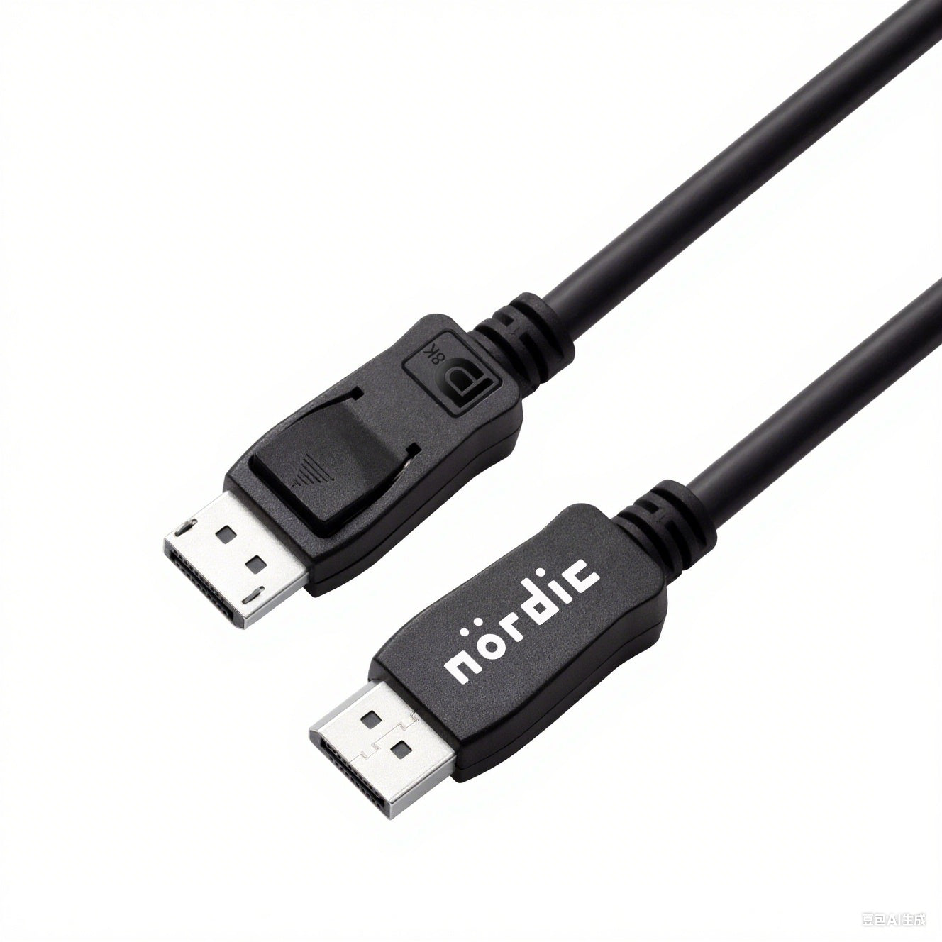 NÖRDIC CERTIFIED CABLES 1m nailonpunottu DisplayPort-kaapeli 1.4 UHD 8K60Hz 4K144Hz HBR3 32,4Gbps 10-bittinen HDR PVC