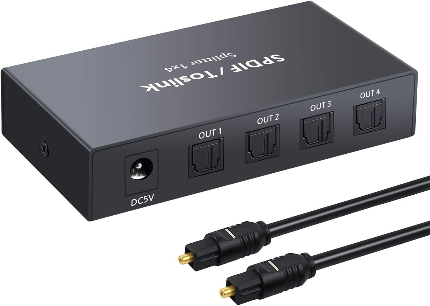 NÖRDIC Optinen S/PDIF Toslink 1-4 -jakaja 192kHz