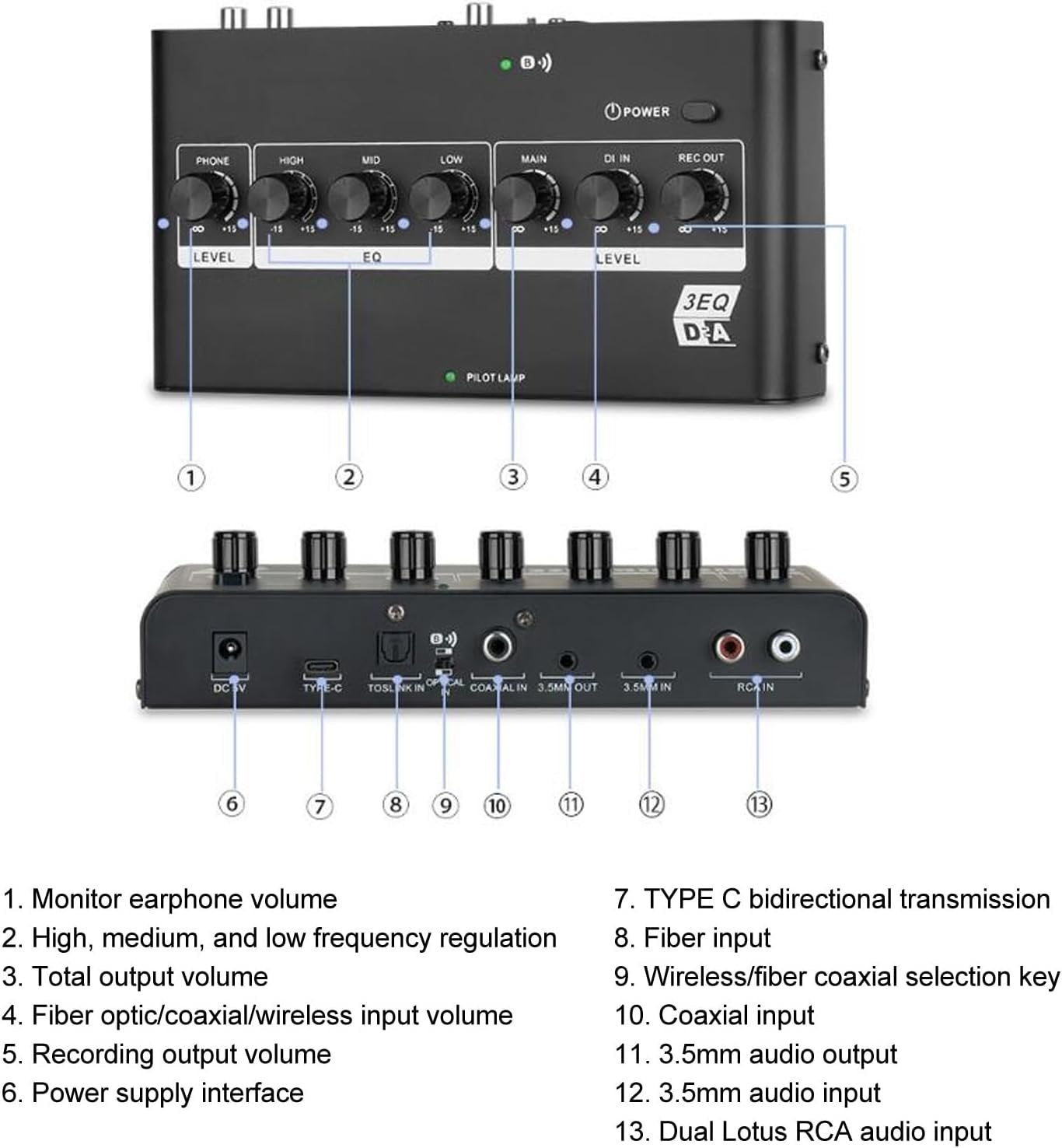 NÖRDIC digitaalinen ja analoginen audioliitäntä bluetoothilla