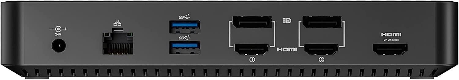 NÖRDIC DisplayLink USB-A ja USB-C kolminkertaiset näytöt Telakointiasema 1 - 11 4K60Hz 2xUSB-C 3xUSB-A Mac M1 M2 Thunderbolt 3 & 4