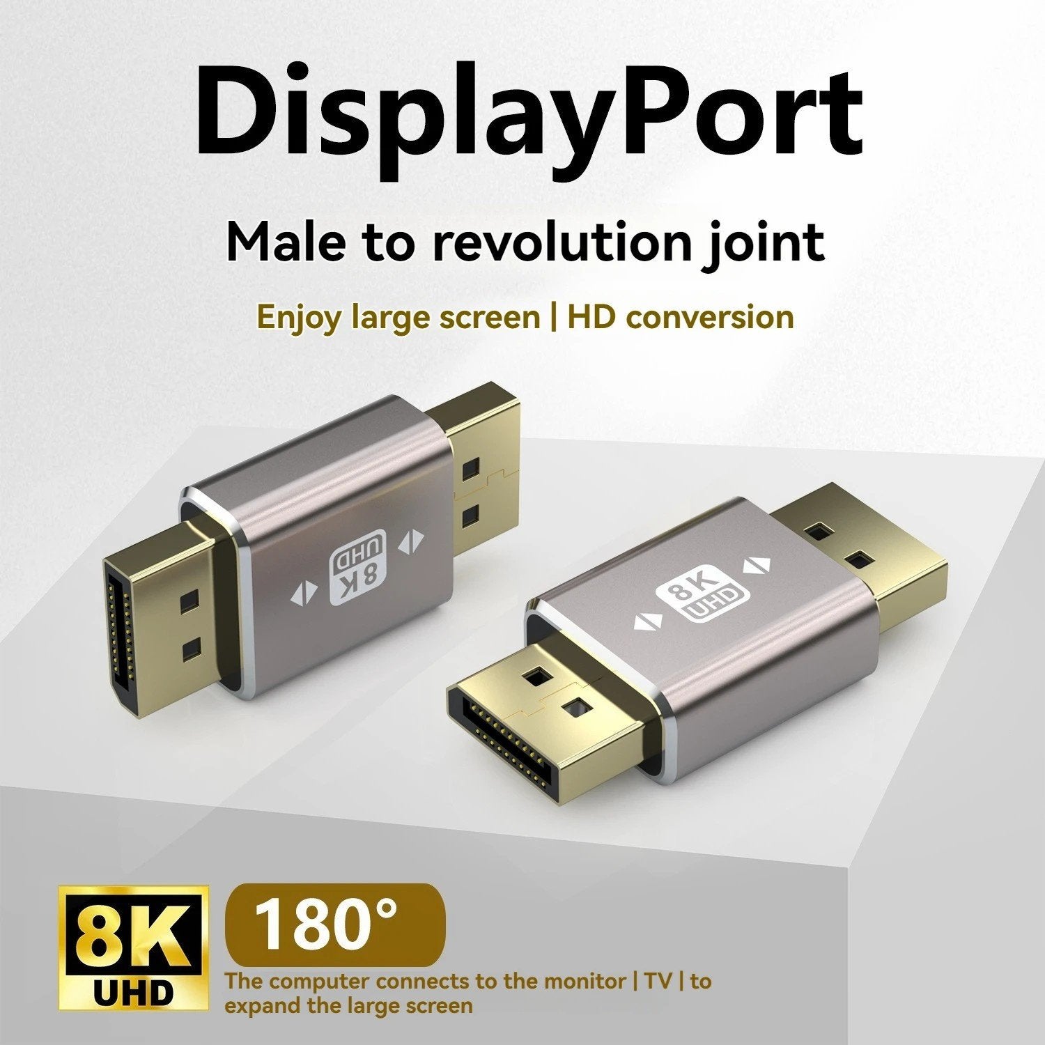 NÖRDIC Displayport adapter Male to Female 8K60Hz 4K60/144Hz