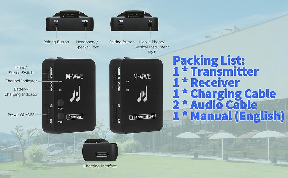 NÖRDIC Ladattava In-Ear Monitor -järjestelmä vastaanottimella
