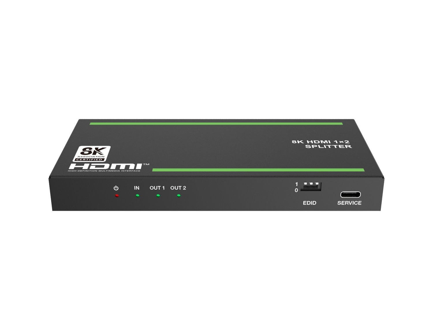 NÖRDIC 8K HDMI 2.1 Splitter 1-2 & Extractor optinen SPDIF & Stereo HDR EDID Dolby Atmos, True HD, Digital Plus, DTS-HD Master