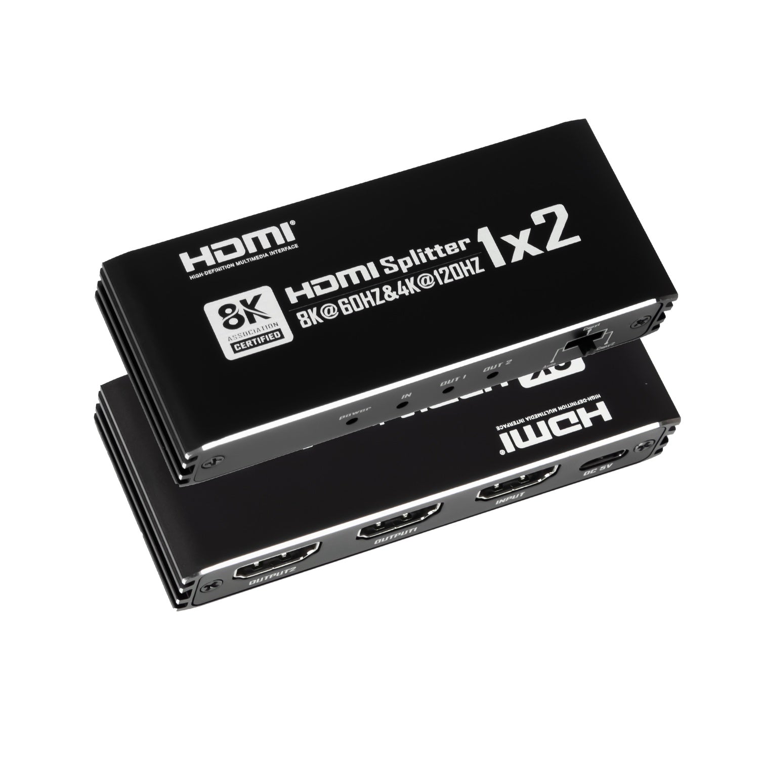 NÖRDIC HDMI 2.1 -jakaja 1-2 8K60Hz 4K120Hz