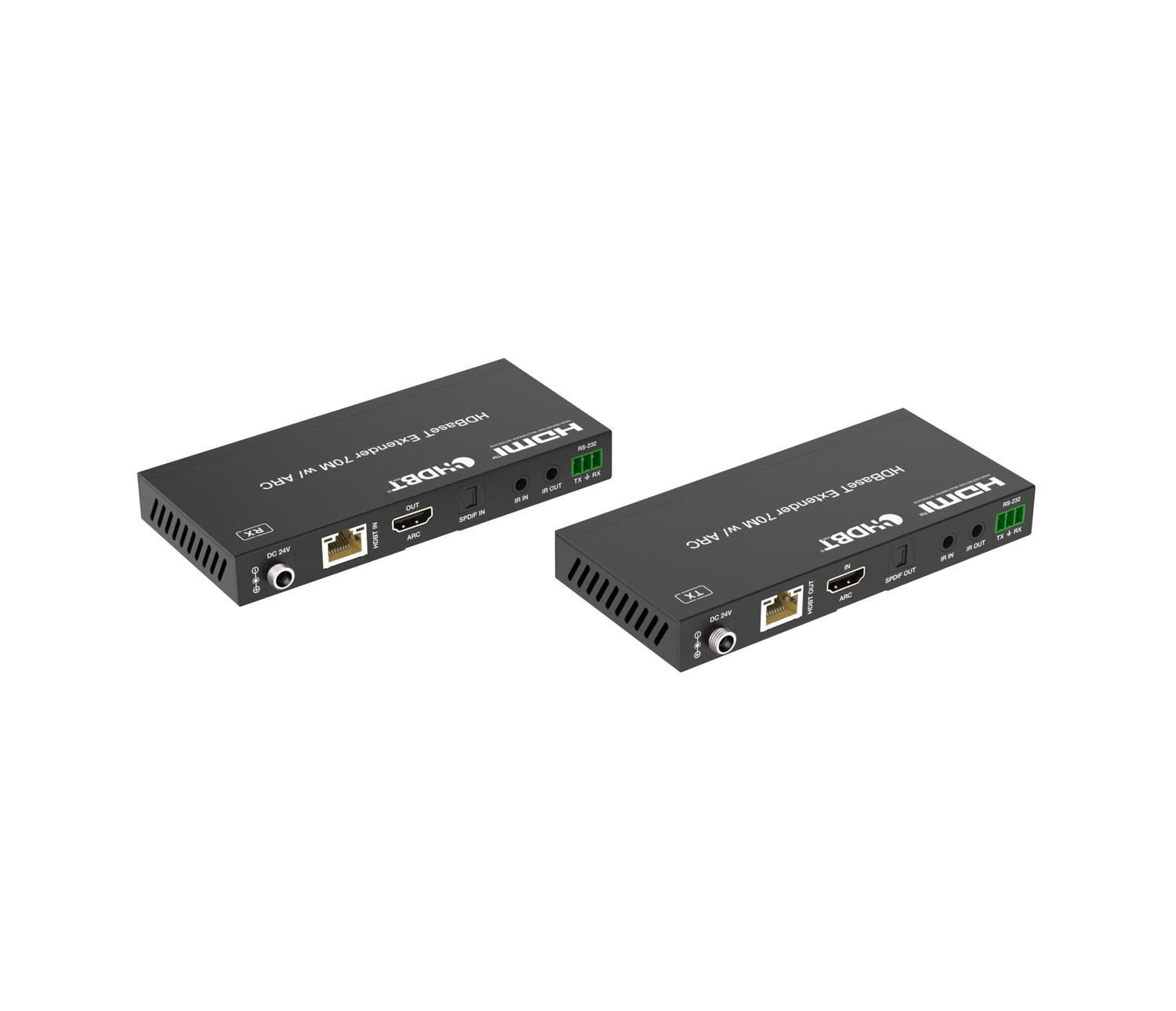 NÖRDIC HDMI 4K60 HDBaseT -laajennin Toslinkilla ja ARC:lla, 70 m CAT6