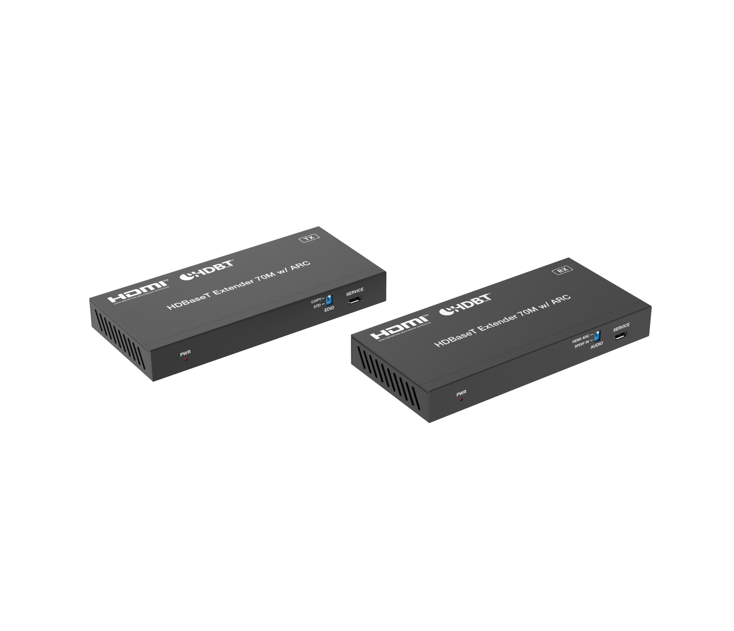 NÖRDIC HDMI 4K60 HDBaseT -laajennin Toslinkilla ja ARC:lla, 70 m CAT6
