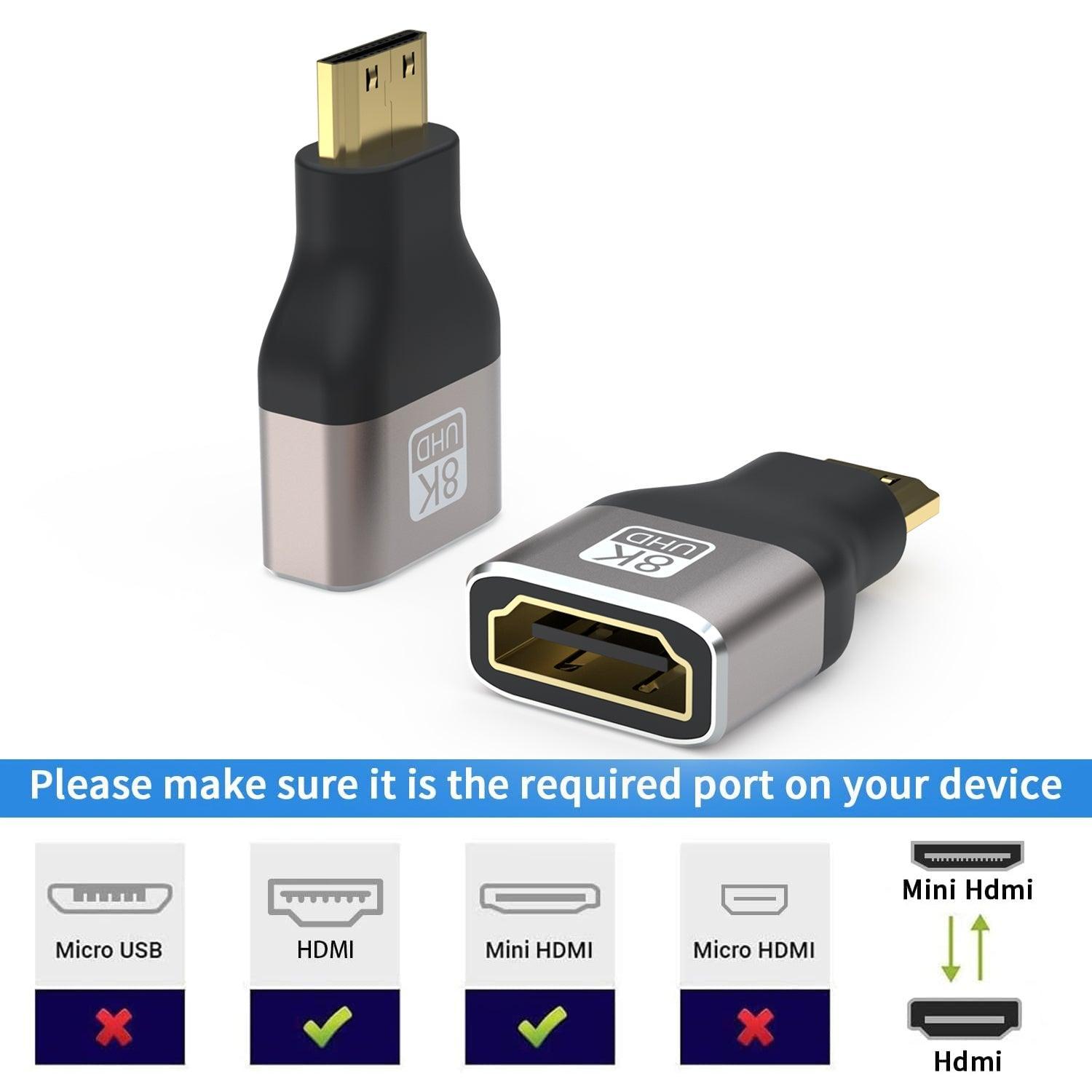 NÖRDIC HDMI 8K -sovitin HDMI naaras - Mini HDMI uros