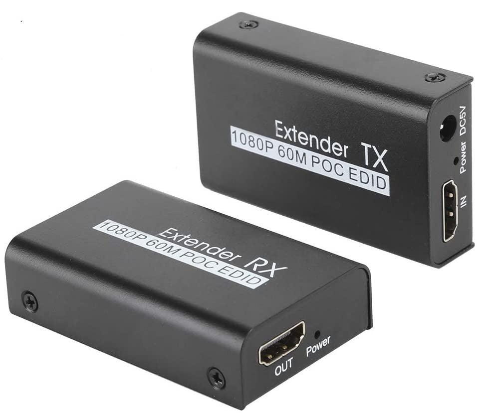 NÖRDIC HDMI Cat6 -laajennus, 60 m, 1080p 60 Hz, HD EDID -toiminto, HDMI-laajennus, Plug &amp; Play