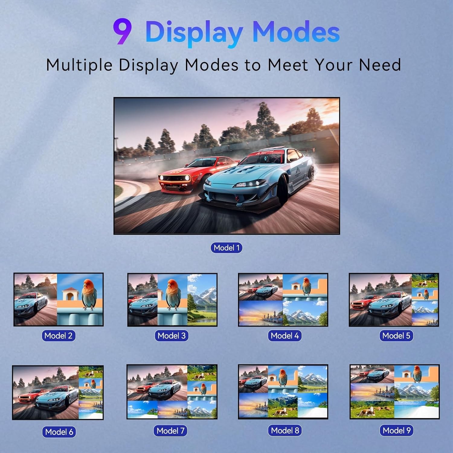 NÖRDIC HDMI Multi-Viewer 6 in 1 Out Saumaton Switcher 1080P HDMI HUB-kytkin useille tuloille, jakaja useille näytöille