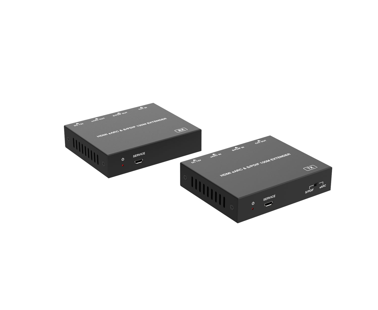 NÖRDIC HDMI eARC SPDIF -Äänilaajennin  CAT6-kaapelilla 100m