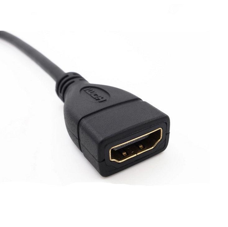 NÖRDIC HDMI-jatkojohto 2 m, uros–naaras, musta, 4K 30Hz, 10,2Gb/s, HDMI 1.4, HDMI High Speed Ethernetillä