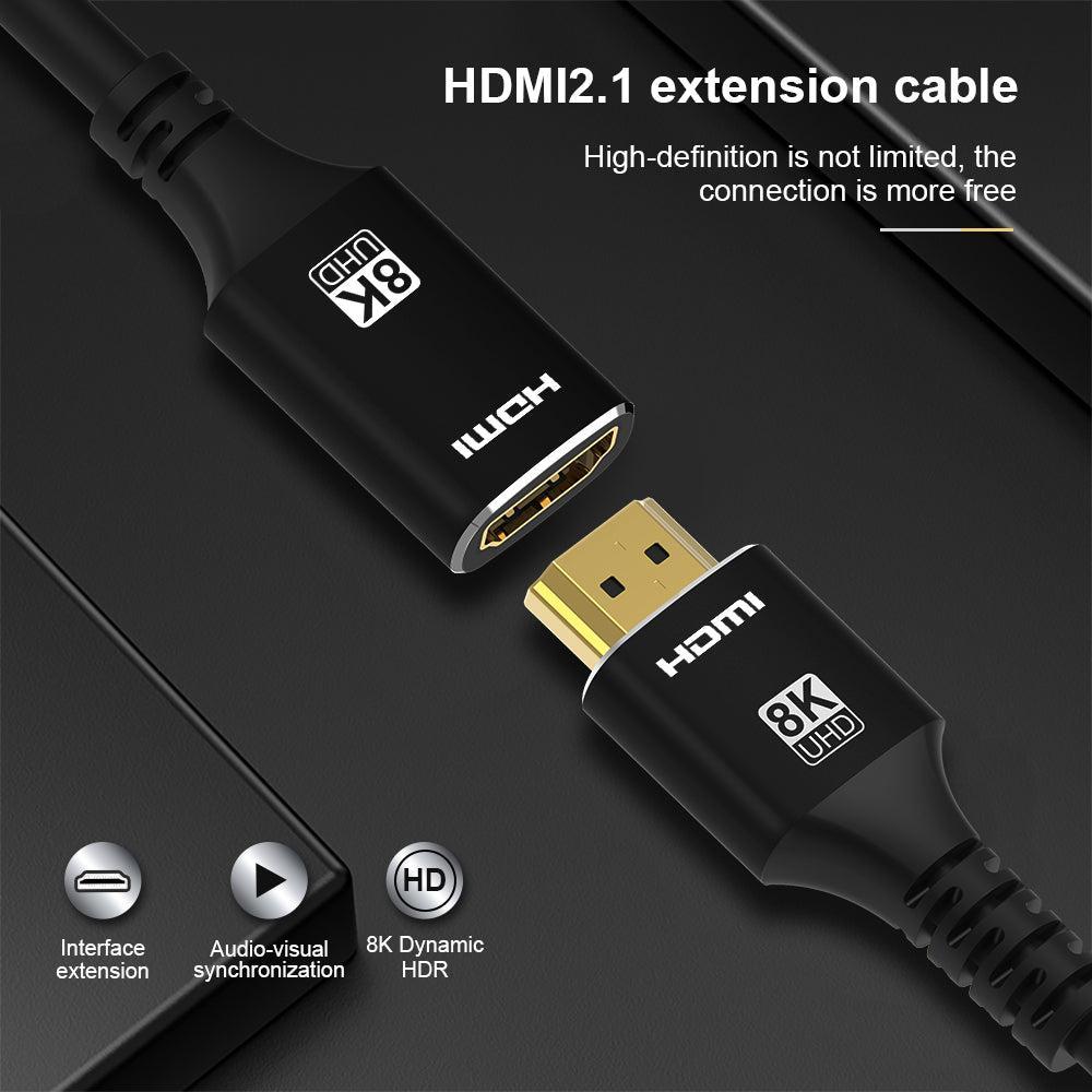 NÖRDIC HDMI jatkokaapeli 2m 8K60Hz 4K144 HDMI 2.1 48Gbps Ultra High Speed HDMI
