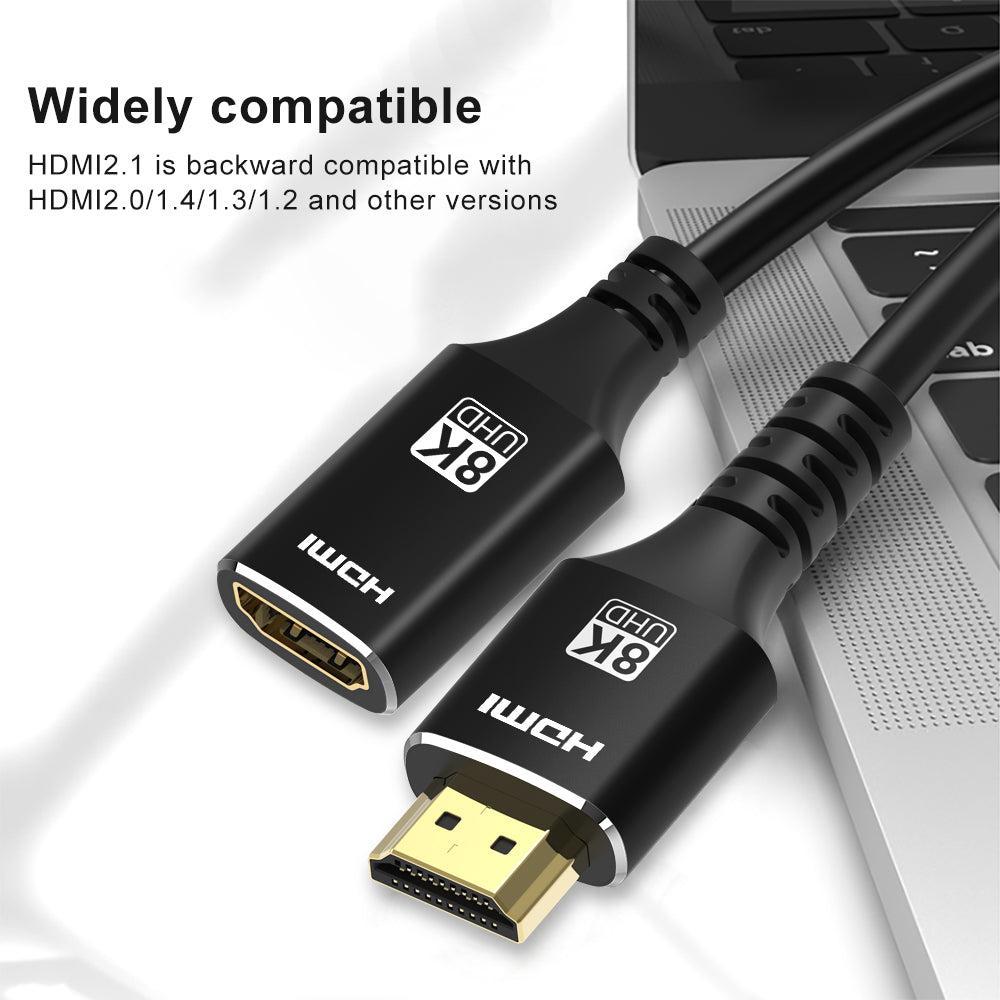 NÖRDIC HDMI jatkokaapeli 2m 8K60Hz 4K144 HDMI 2.1 48Gbps Ultra High Speed HDMI