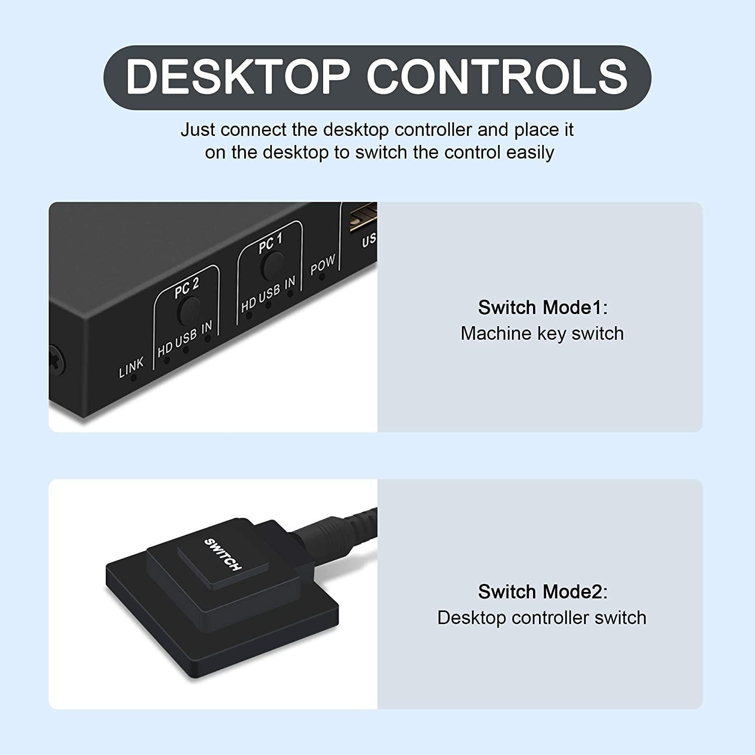 NÖRDIC KVM Switch 2-1 HDMI 2.0 ja 2xUSB Xboxille, PS5:lle, kannettavalle tietokoneelle