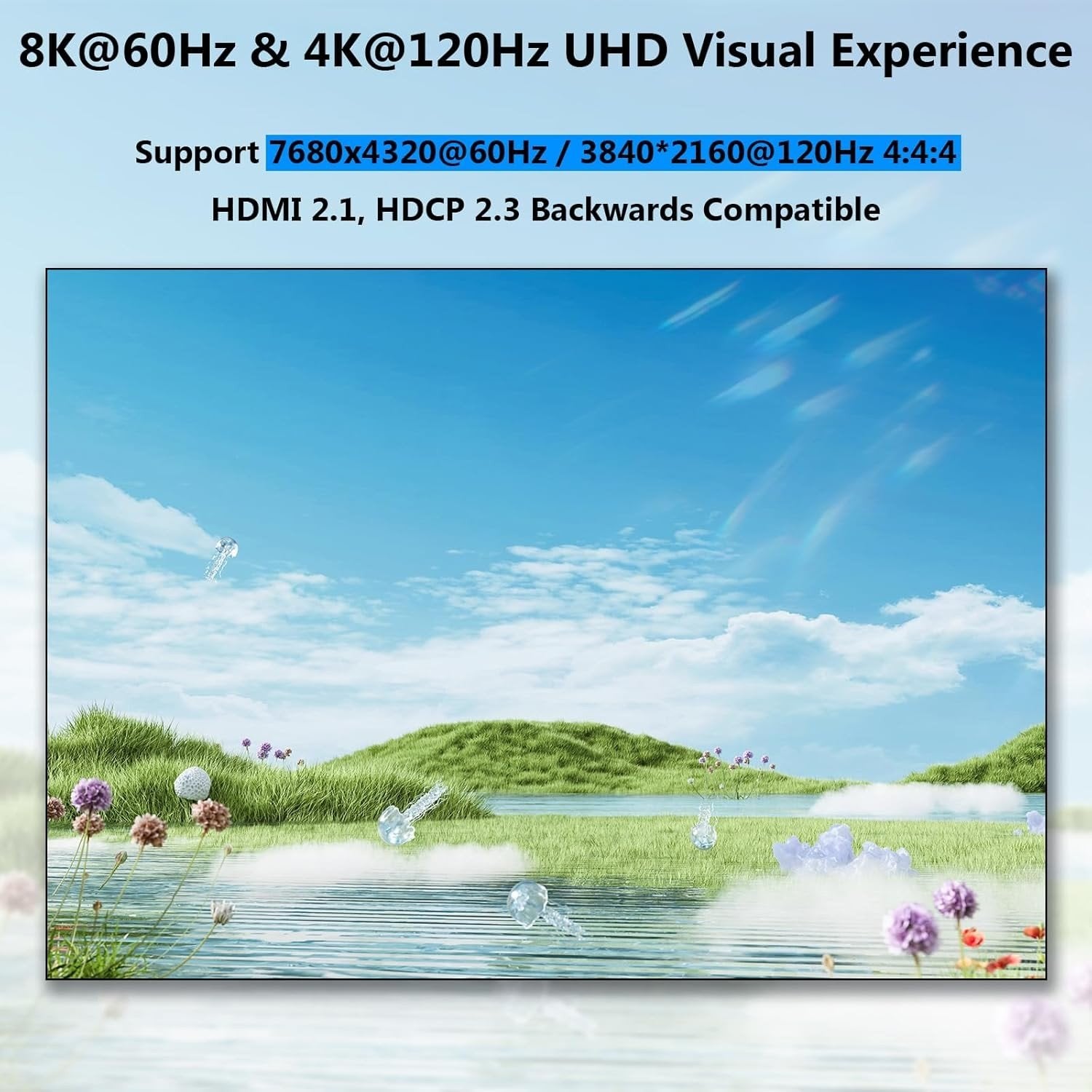NÖRDIC KVM Switch 2–2 HDMI 8K60Hz 4K 120/144Hz 4xUSB3.1 tuki UltraWide-näytölle