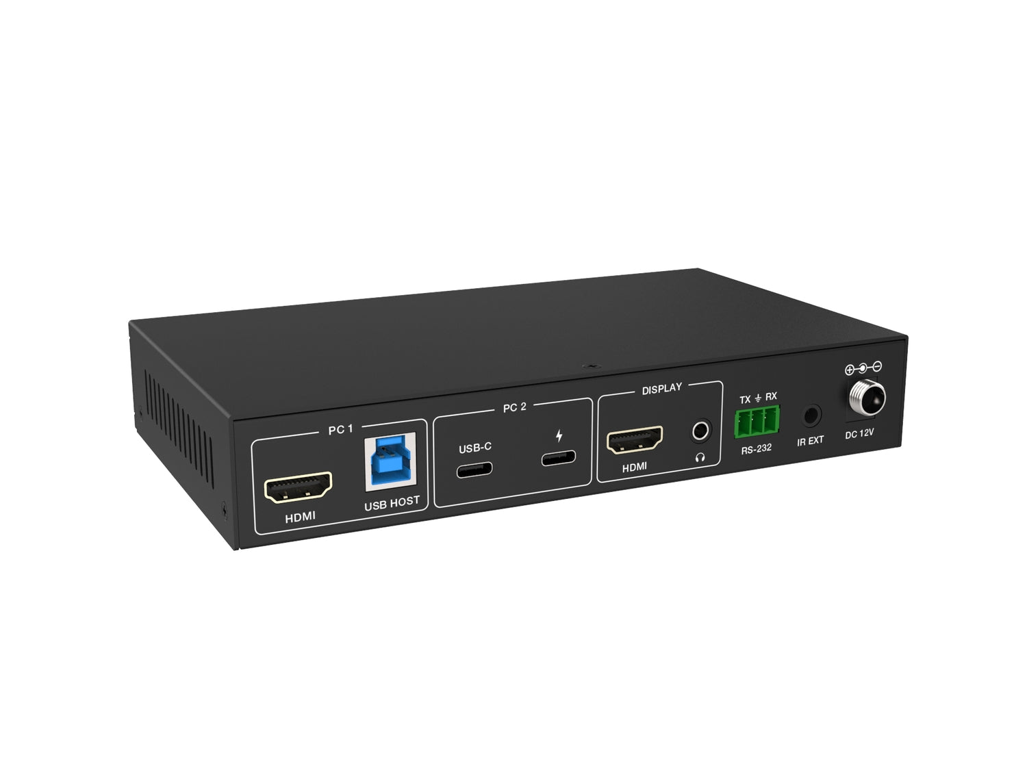 NÖRDIC KVM-Kytkin 2–1 USB-C ja HDMI 4K60Hz 4xUSB-A