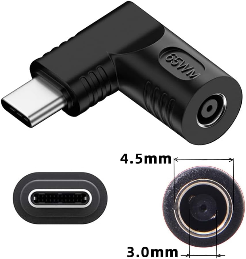 NÖRDIC-kannettava-adapteri USB-C–DC 4.5x3.0mm 65W