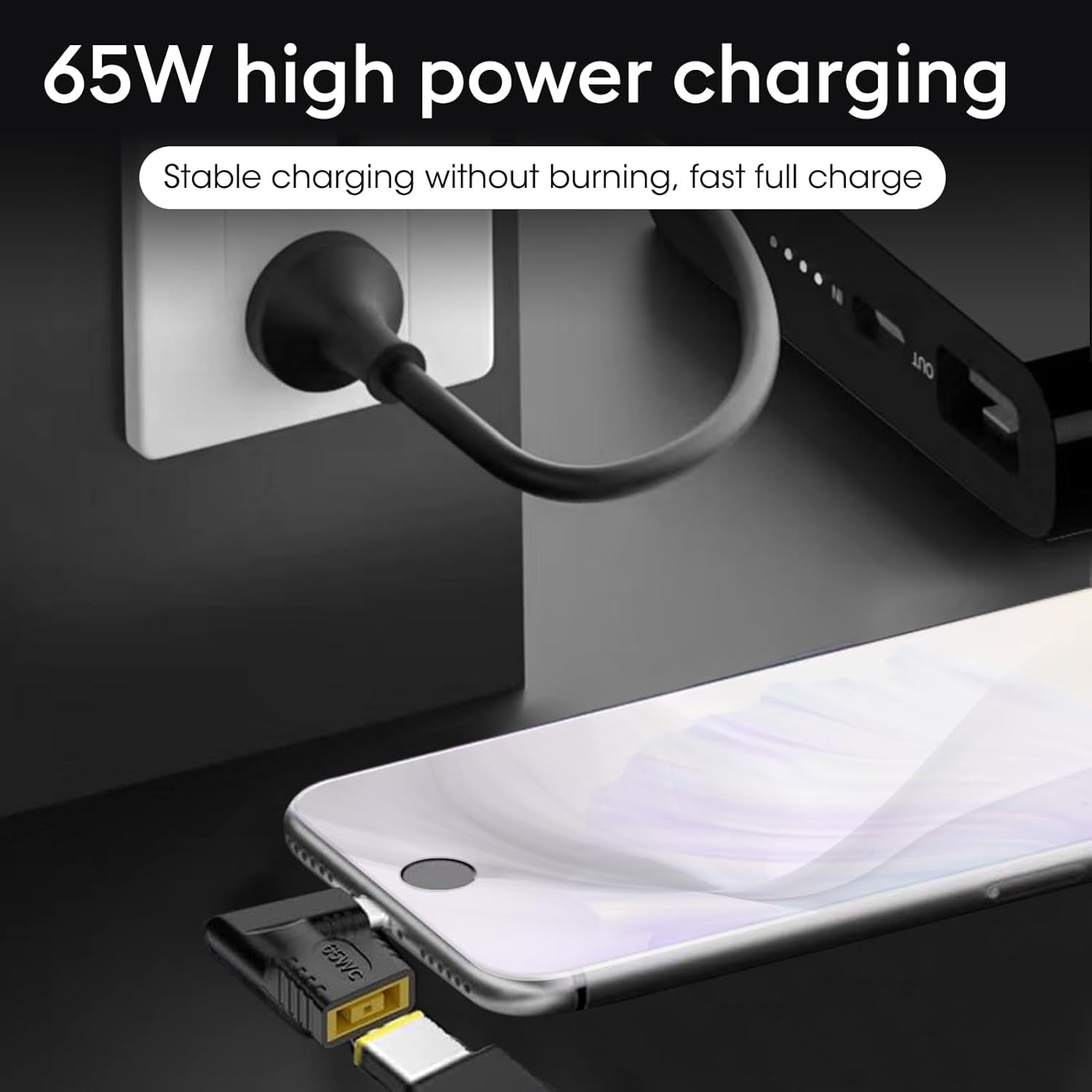 NÖRDIC Kulmikas Lenovo Square Yellow USB-C -sovitin