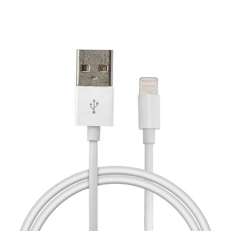 NÖRDIC Lightning-kaapeli (ei MFI) USB A, 2 m, valkoinen, 5 V 2,1 A, iPhonelle ja iPadille