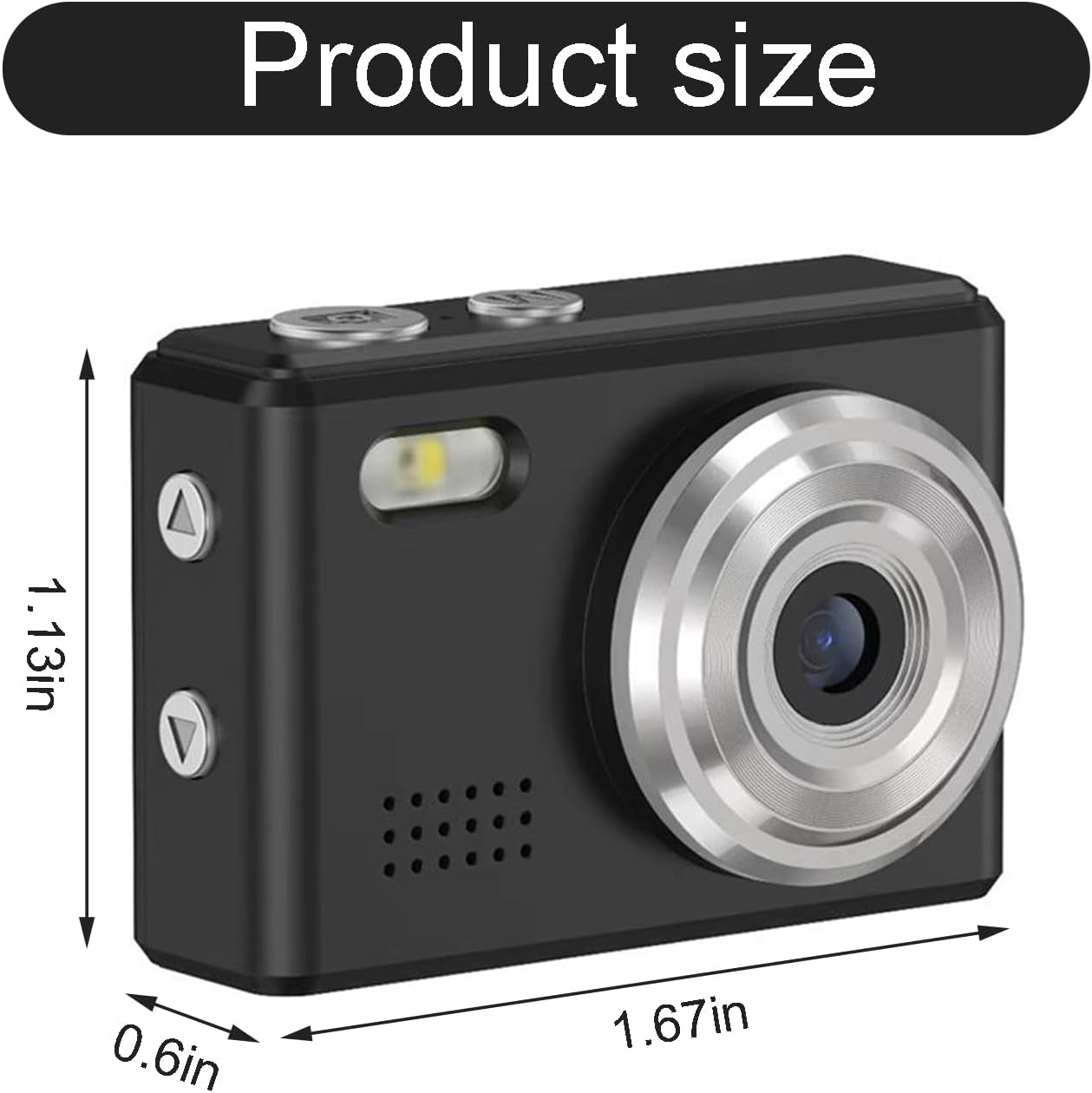 NÖRDIC Mini Digital Camera Keychain Tiny Pixel Hd 1080p Retro 0,96" screen
