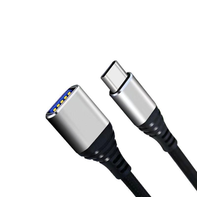 NÖRDIC OTG USB-C 3.1 - USB-A sovitin alumiinia 18 cm USB-C OTG kaapeli