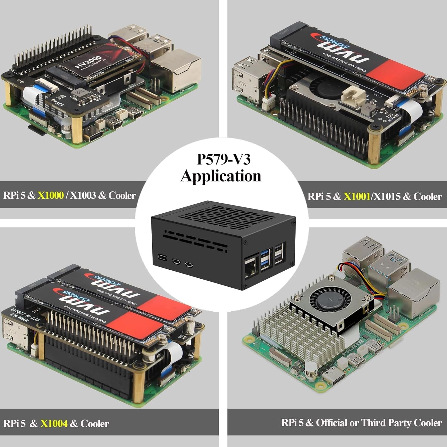 NÖRDIC Raspberry Pi 5 Case Support PCIe M.2 NVMe SSD