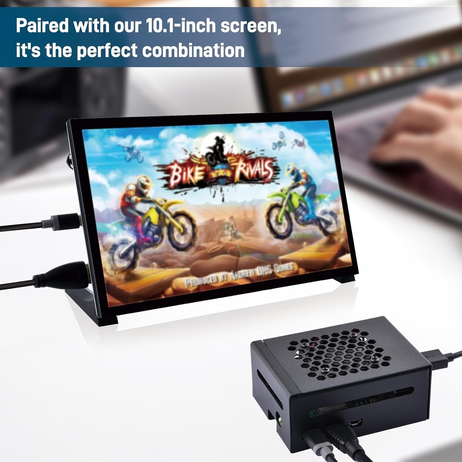 NÖRDIC Raspberry Pi 5 Case with Official Active Cooler, Support PCIe M.2 NVMe SSD