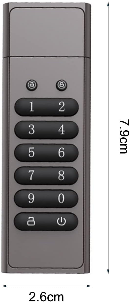 NÖRDIC Turvallinen salattu USB-muisti salasanasuojauksella ja lukolla, AES-256-bittinen, USB 3.0 henkilökohtaiseen suojaamiseen, 64 GB