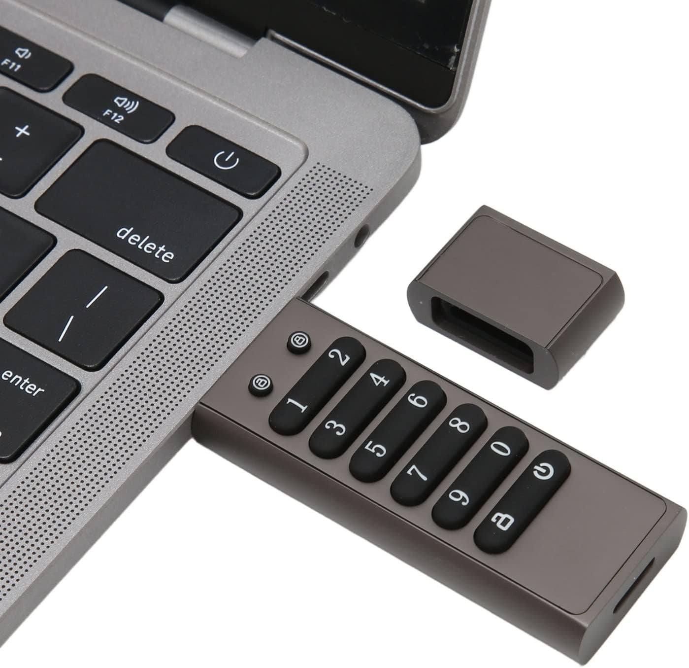 NÖRDIC Turvallinen salattu USB-muisti salasanasuojauksella ja lukittuvalla AES-256-bit, USB-muisti 3.0 henkilökohtaiseen suojaan 128GB