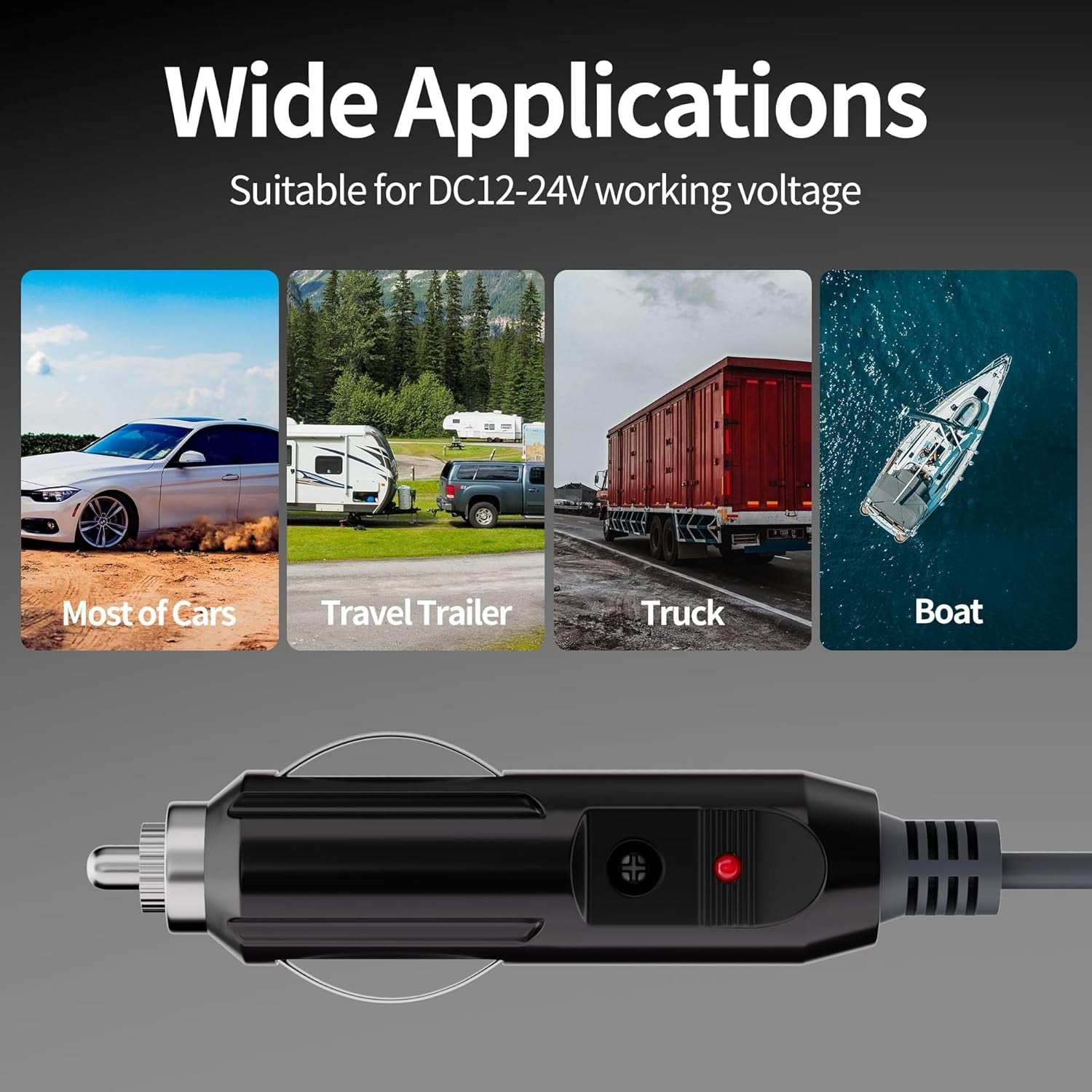 Starlink 3m Mini DC-virtakaapeli suoraan 12V–24V tupakansytytinlaturiin vedenpitävä